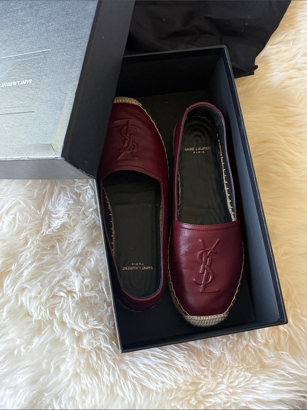 Saint Laurent Burgundy Espadrilles - Picture 8 of 8